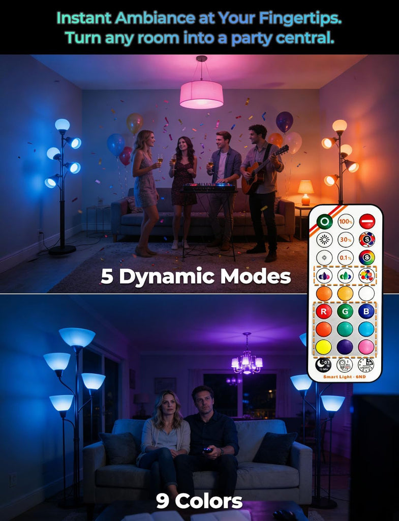 A15 LED Color Changing Light Bulb, E26, 5W (40W Equivalent), 500LM