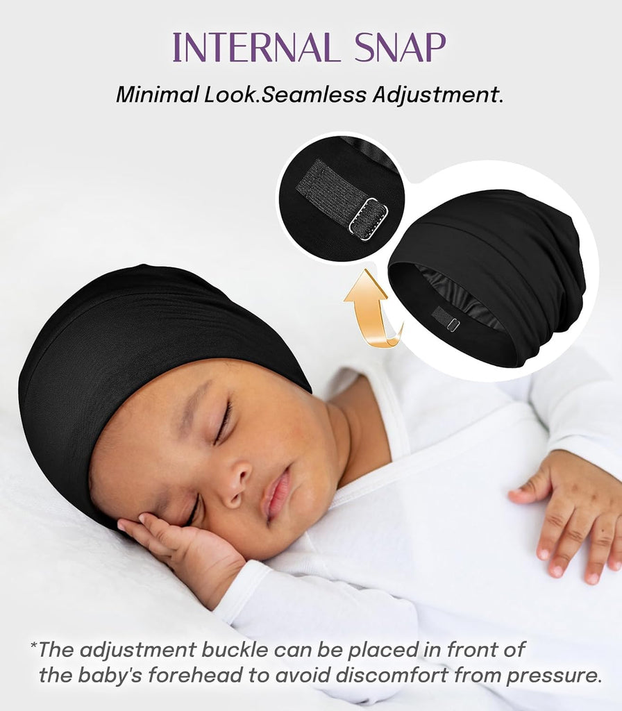 Silk Baby Bonnet, Sleep Cap, Adjustable