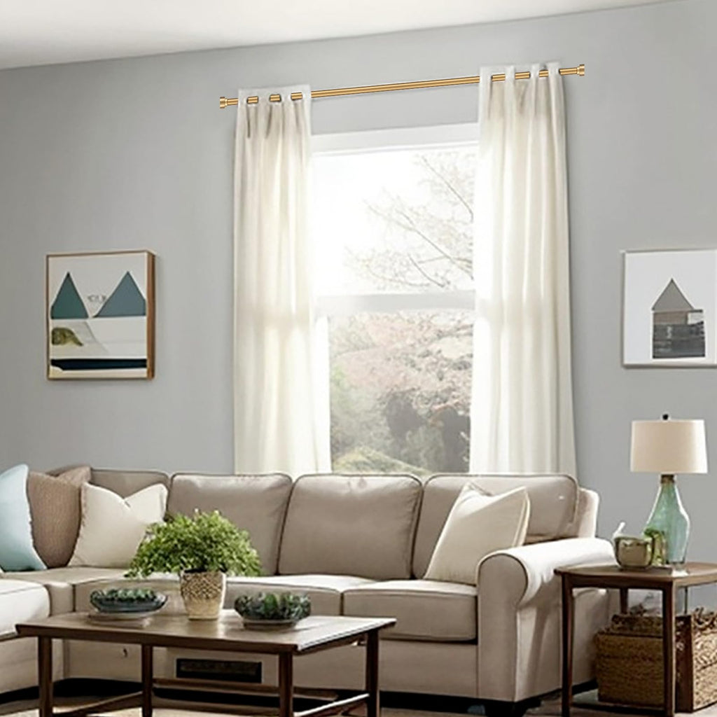 16-56 Inch Curtain rods, 1 Inch Diameter Splicing and Telescoping Structure Window Treatment Rods Set Adjustable