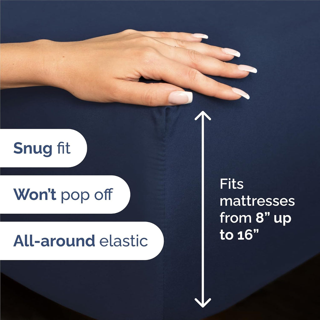 King 6 Piece Sheet Set - Comfy Breathable & Cooling - Ultra-Soft Hotel Luxury Bedding Set with 8-16 Inch Deep Pockets