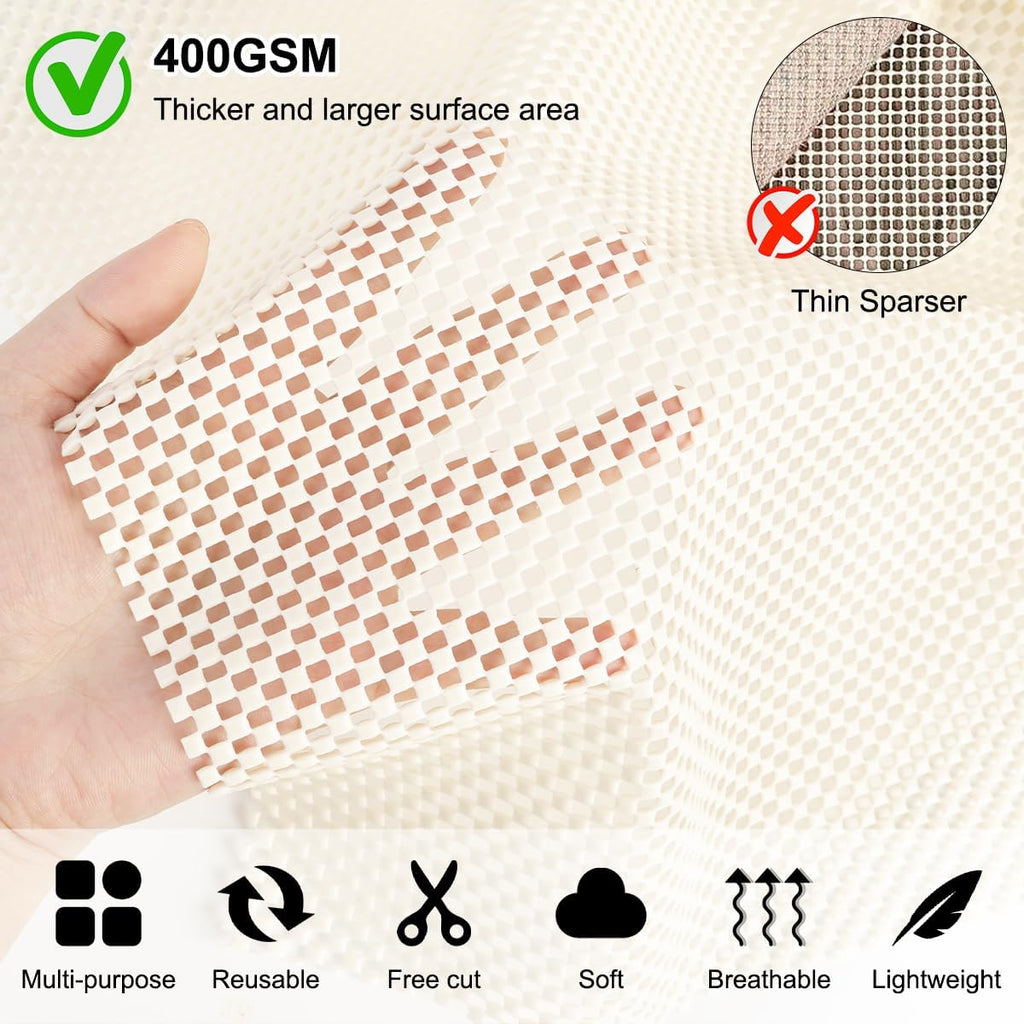 Non Slip Rug Pad Gripper 2 x 5 Feet Extra Thick Pads Carpet Pads - Set of 13