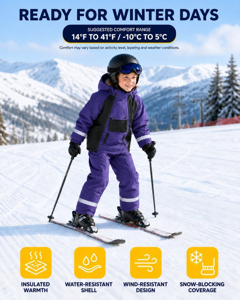 Piece Snowsuit with Jacket & Bib Pants, Boys & Girls