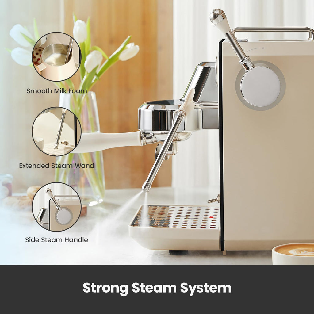 Espresso Machine, Cold & Hot Brew Espresso Maker with Dual PID Temperature Control, Dual Display, 15 Bar Pump