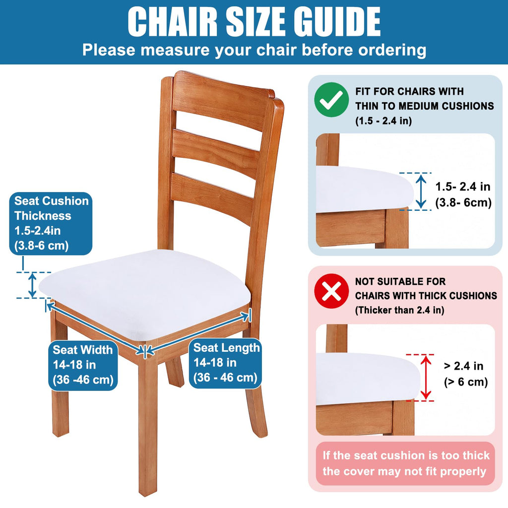Velvet Seat Covers Chair Set of 4
