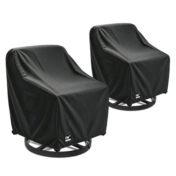 2 Pack, 30Wx34Dx38H inches Outdoor Chair Covers, 100% Waterproof Heavy Duty Outdoor Furniture Covers Waterproof, Black