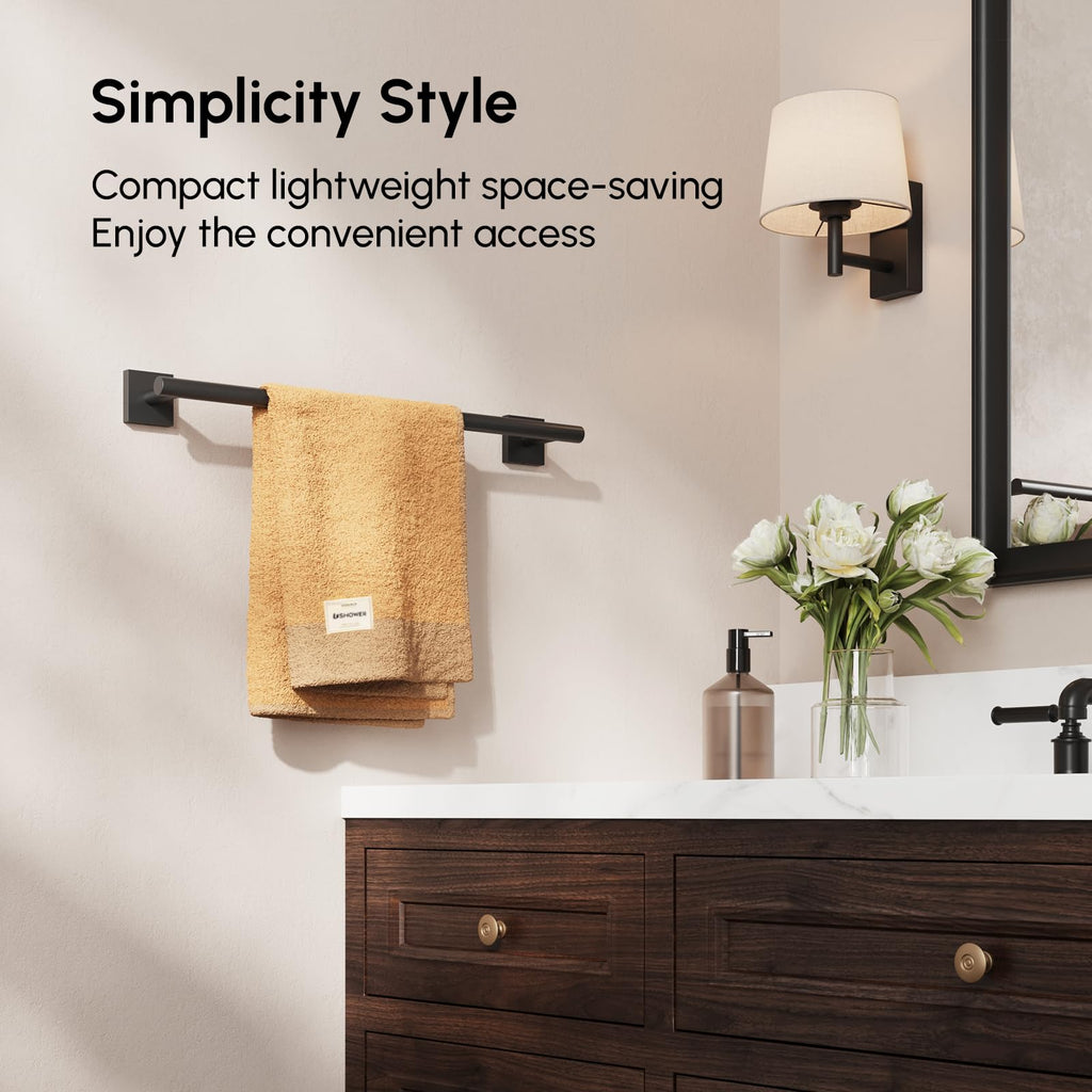 Matte Black Towel Bar, 18 Inch Towel Racks