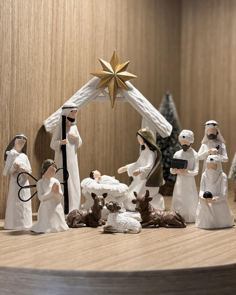 Nativity Set Indoor - 12 Pieces Christmas Nativity Scene Set