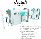 10L Mini Fridge for Bedroom - Car, Office Desk & College Dorm Room - 12V Portable Cooler & Warmer for Food, Drinks