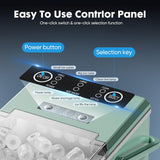 Countertop Ice Maker with Scoop, Basket and Handle, Portable Ice Machine 9 Ice Cubes Ready in 6 Mins, 26.5lbs