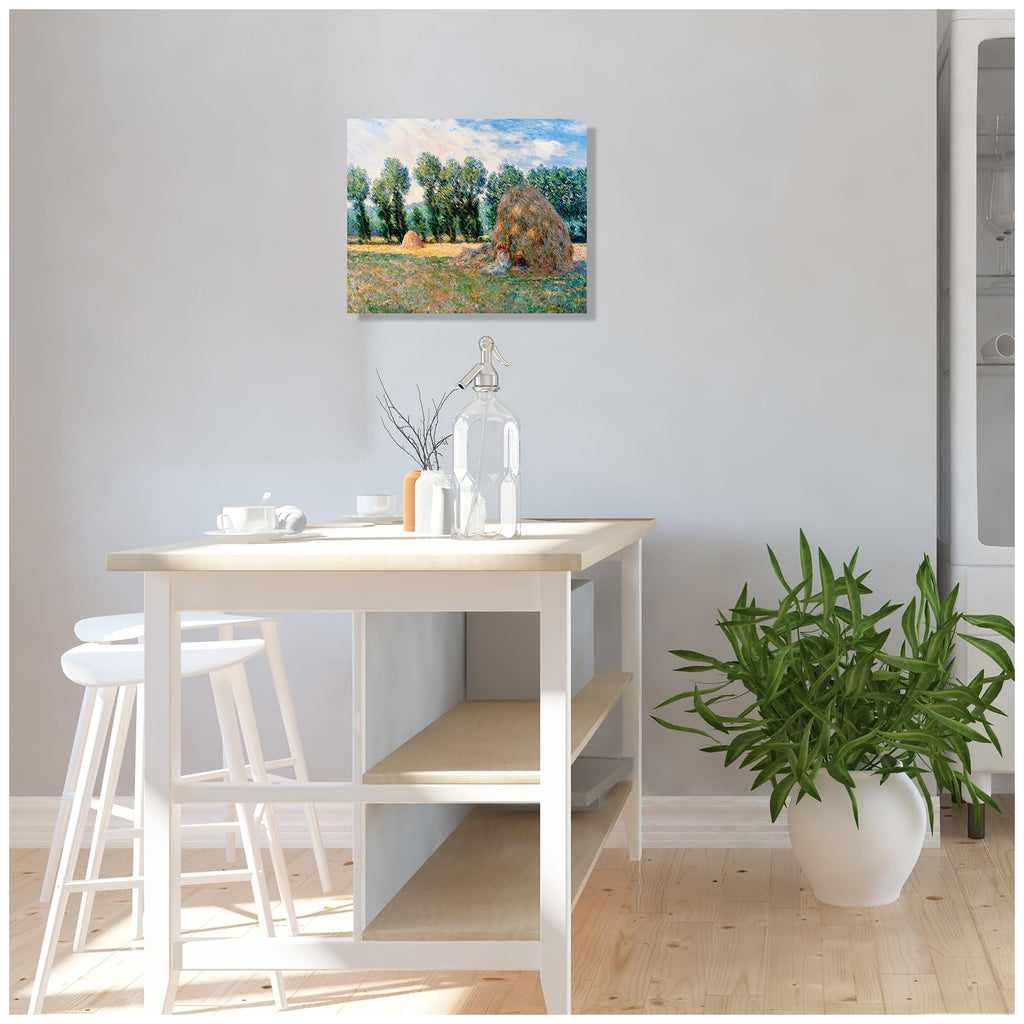 Haystacks by Claude Monet The World Classic Art Reproductions, Giclee Canvas Prints Wall Art Decor, 16x20 inches