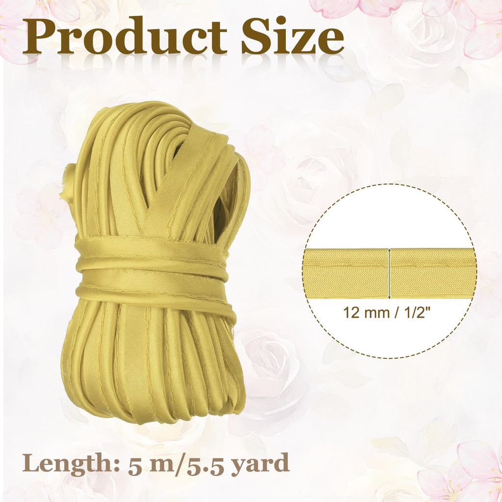 Piping Bias Tape 1/2" 5.5yd Piping Cord Trim with Cotton Core
