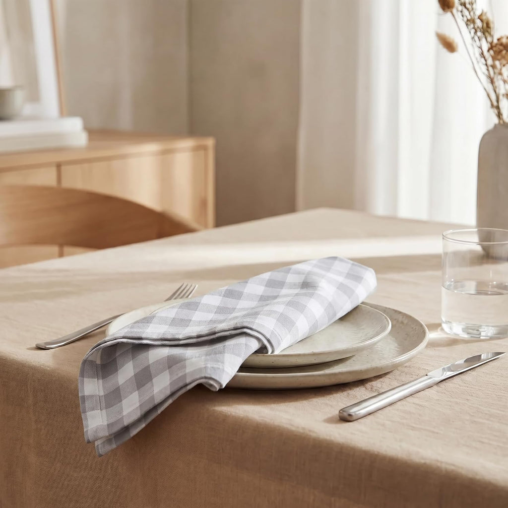 Cloth Napkins Cotton 20x20 (Set of 12) Grey
