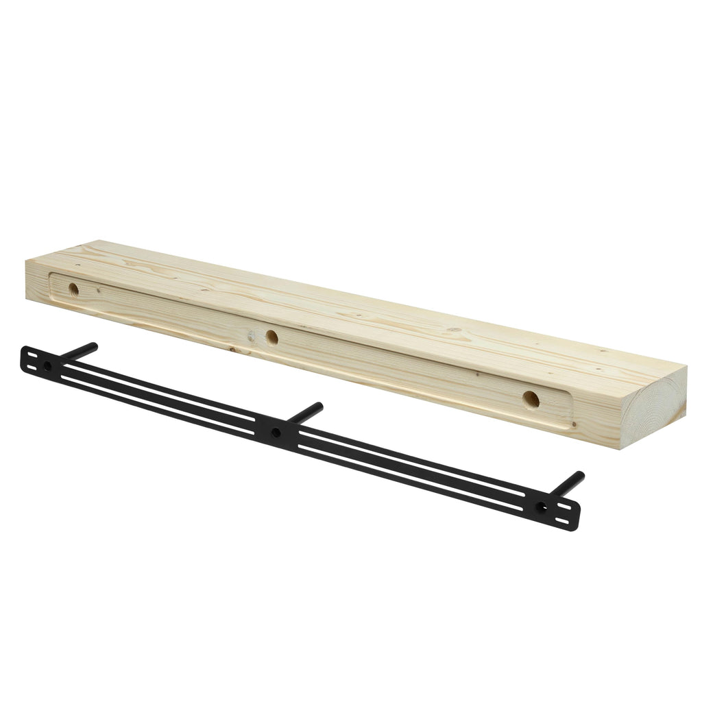 Smooth Timber Floating Shelf - Versatile Wood Mantel & Wall Shelf (Unfinished, 36 in.)