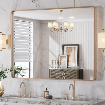 40"X30" Gold Bathroom Mirror