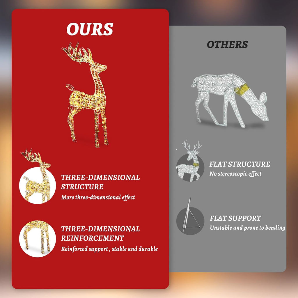 Christmas Iridescent Reindeer Decoration for Yard