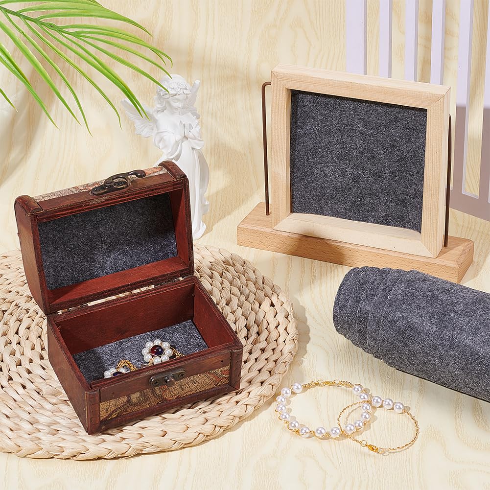 15.7x78.7inch Gray Self-Adhesive Felt Fabric Shelf Liner for Festival Decorations DIY Picture Framing and Jewelry Box
