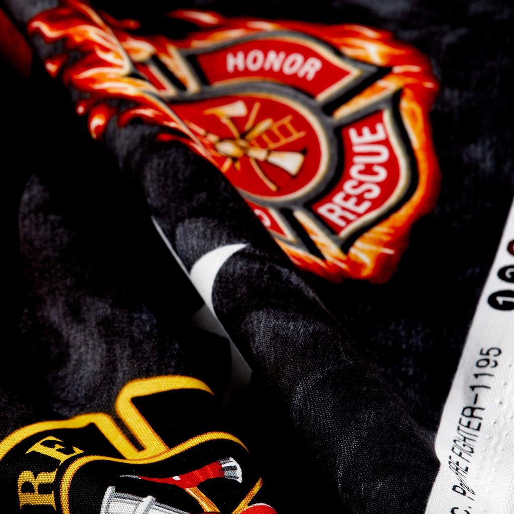 Fire Fighter Cotton 24" Panel Red, by the Yard