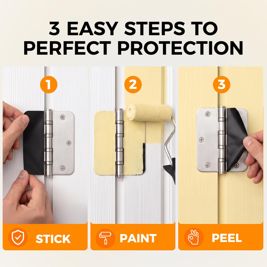 100 Pack 3.5" Door Hinge Masking Covers for Painting