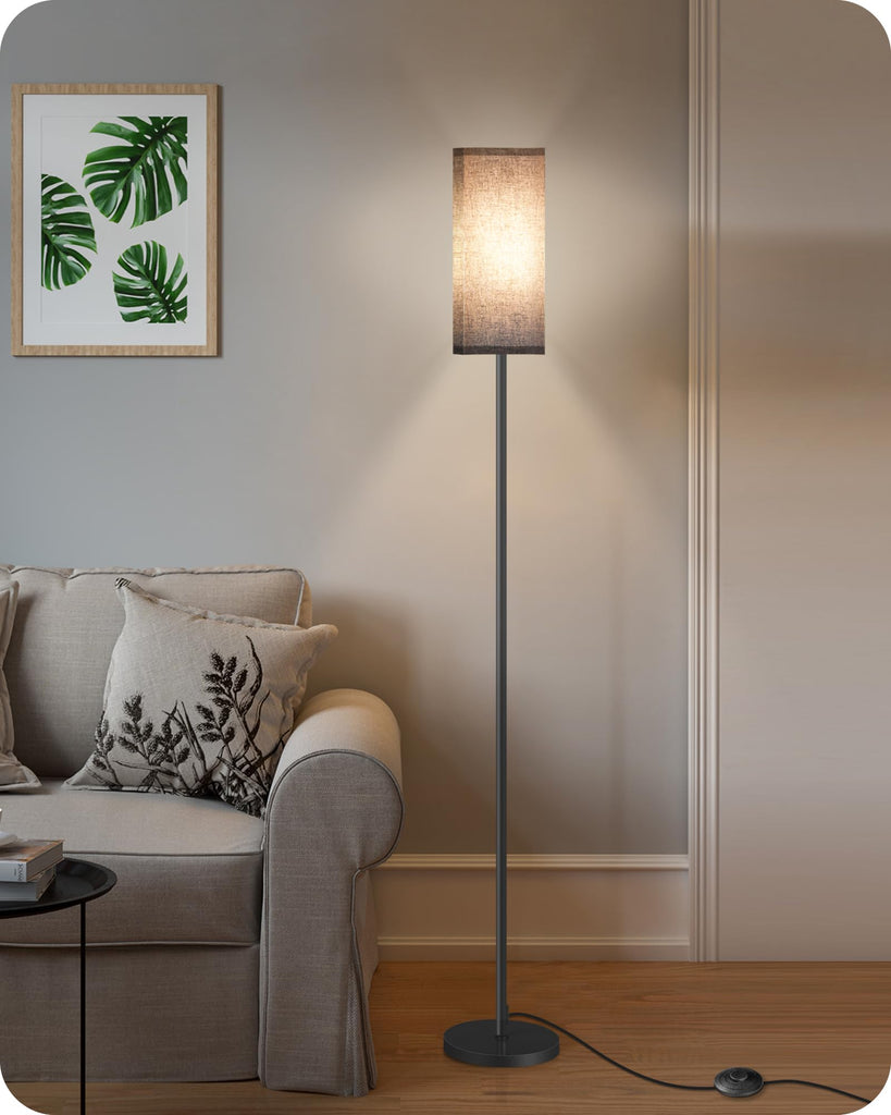 Floor Lamp, Pole Lamp with Foot Switch, Modern Standing Lamp Shade, Minimalist Freestanding Lamp (Bulb Not Included)