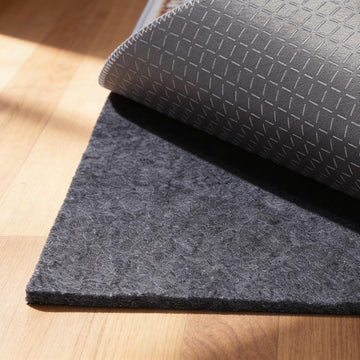 Non-Slip Rug Pad 6' x 9' - Felt & Rubber Underlay in Dark Gray, Waterproof & Grippy for Hardwood, Tile, Laminate - Set of 54