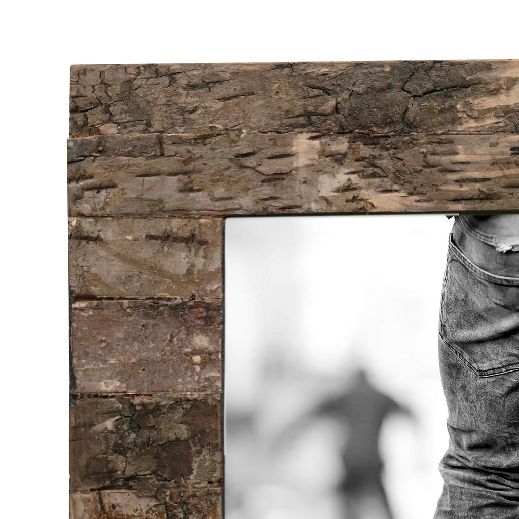 Rustic 11x14 Wooden Picture Frames, Real Birch Bark Veener, Natural