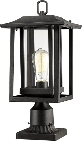 Outdoor Post Light, Large Exterior Lamp Post Light Pier Mount Lantern with Base