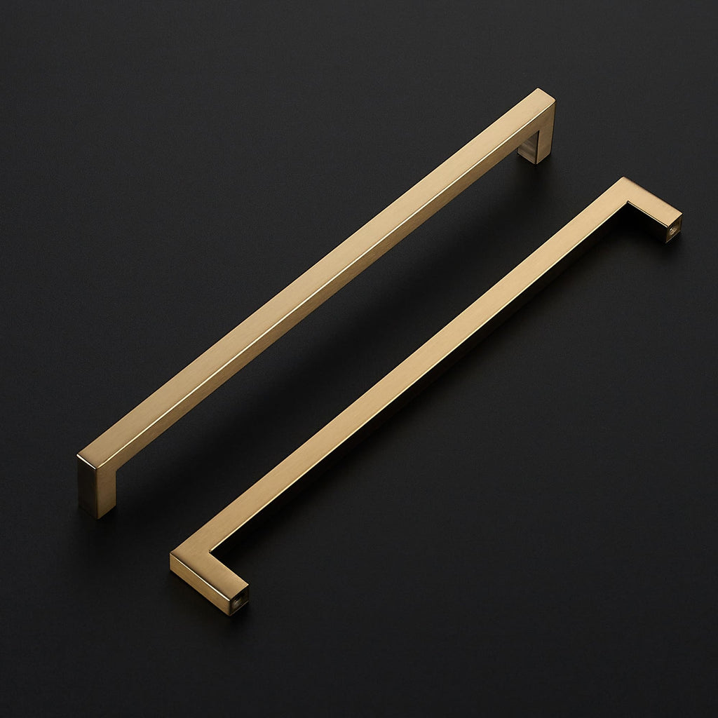 Champagne Bronze Square Pulls Cabinet Handles,11-5/16 Inch,5 Pack