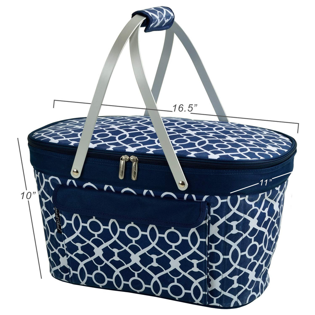 At Ascot Patented Insulated Folding Picnic Basket Cooler- Designed & Quality Approved in the USA