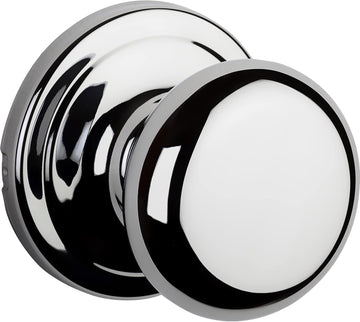 Hancock Interior Passage Door Knob, Handle For Closet and Hallway Doors, Non-Locking Doorknob, Polished Chrome