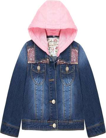 Little Girl Jean Jacket,Flower Embroidered Denim Outfits