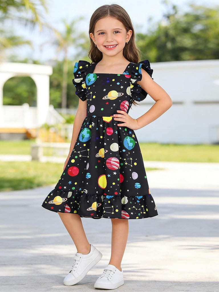 Dresses Summer Floral Tie Back Casual Dress
