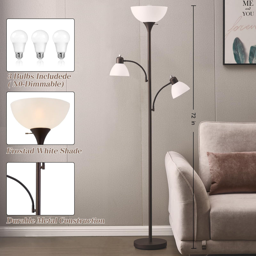 Floor Lamps, 72" Tall Standing Lamp, Torchiere Lamp