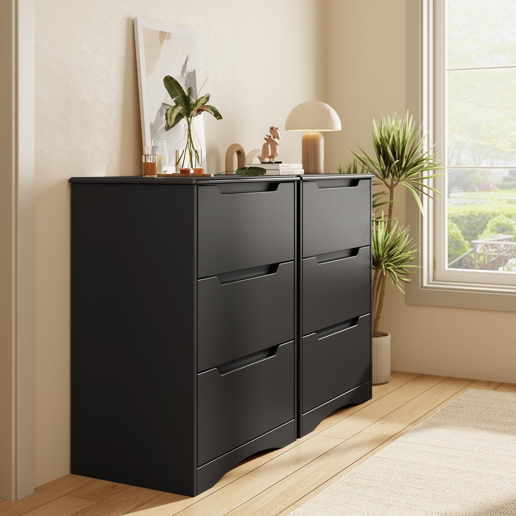 3 Drawers Chest, Bedroom Drawer Dresser with Large Storage Capacity