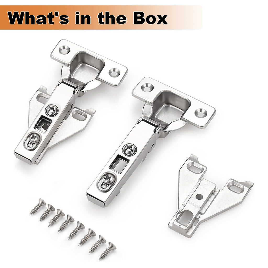 Clip On Face Frame Mounting Concealed Cabinet Hinges, 1 Pair