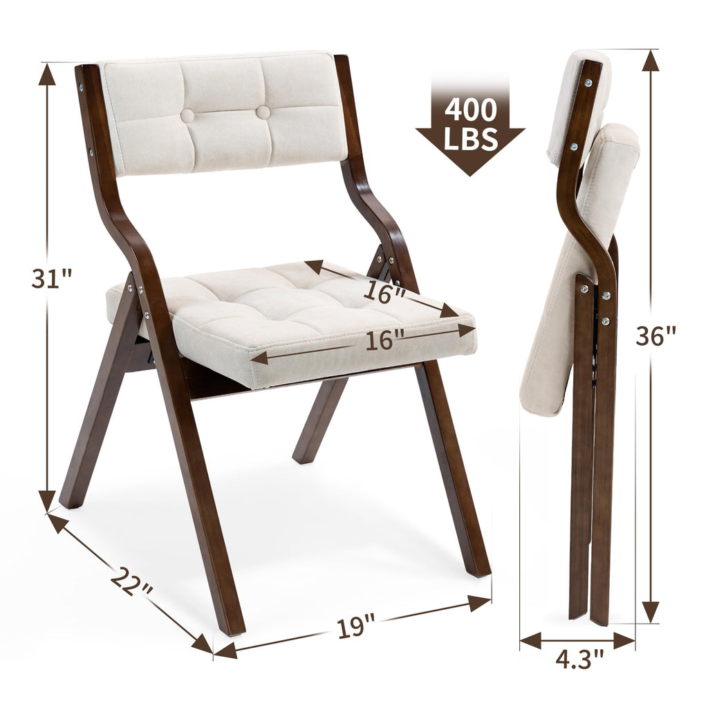 Folding Chair with Cushion, Padded Folding Chair, 4 Pack