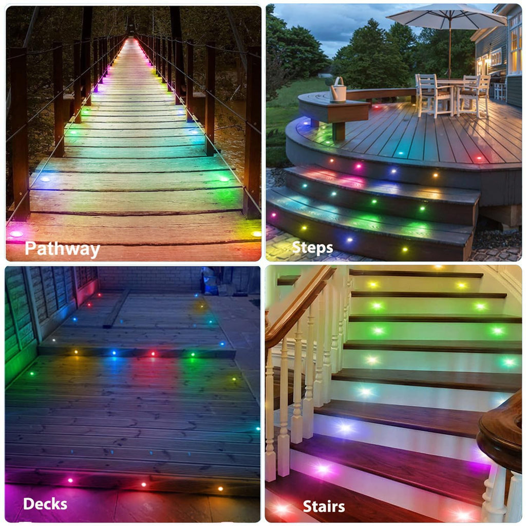 LED Deck Lights Kit, 30 Pack 1.22" WiFi Smart RGBW+IC Multicolor