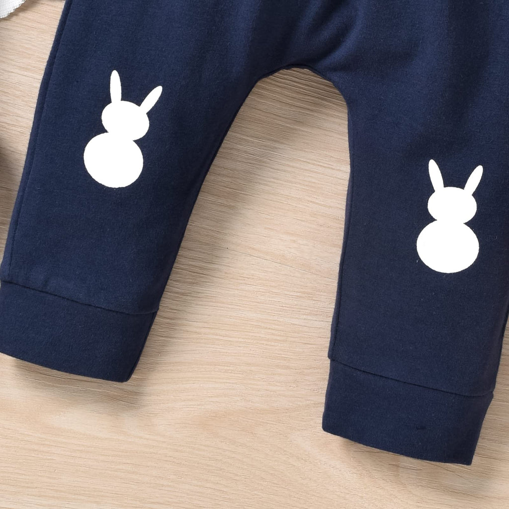 Newborn Baby Boys First Easter Clothes 1st Bunny Clothing Rabbit Outfit NB White
