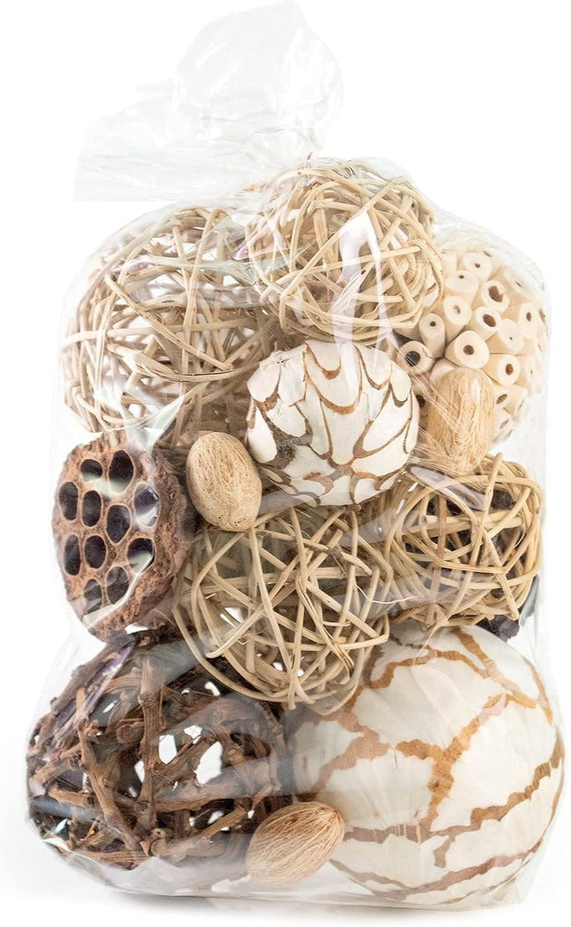 Natural Tones Vase & Bowl Filler Decorative Balls (Natural Orbs)