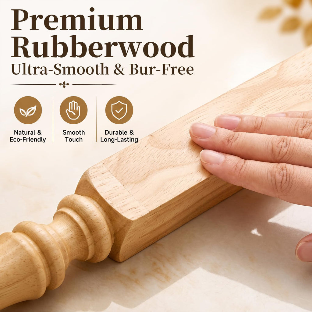 10 Pack Primed Rubberwood Railing Spindles, 35-3/4 Inch