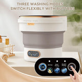 Portable Mini Washing Machine, 16L Upgraded Foldable Laundry Machine with Spin Basket, 3 Cleaning Modes & Deep