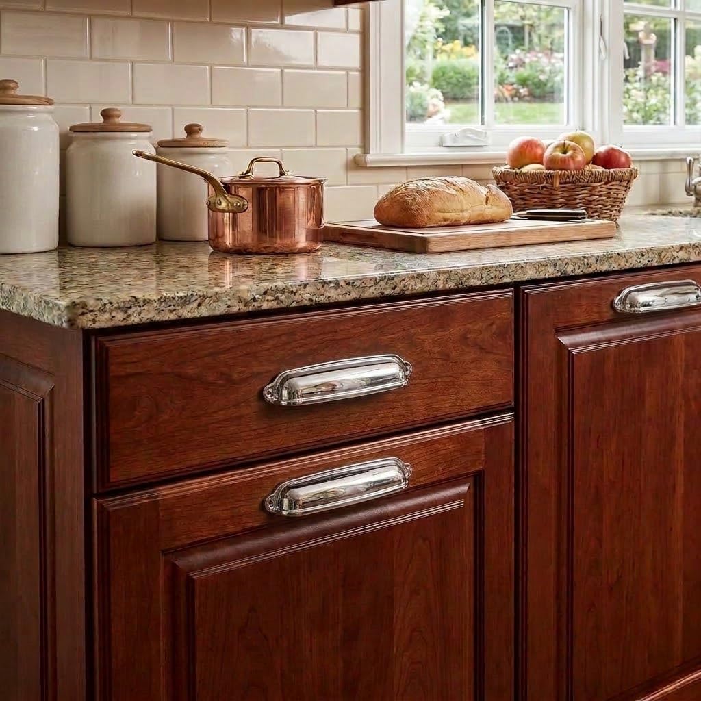 10 Pack Polished Chrome Cup Pulls 3 Inch Center to Center - Cabinet & Drawer Handles Hardware
