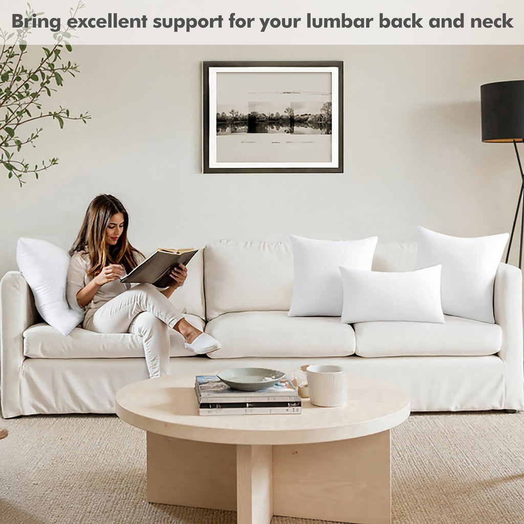 20x20 Pillow Insert, Premium Throw Pillow with Virgin Fiber Filling