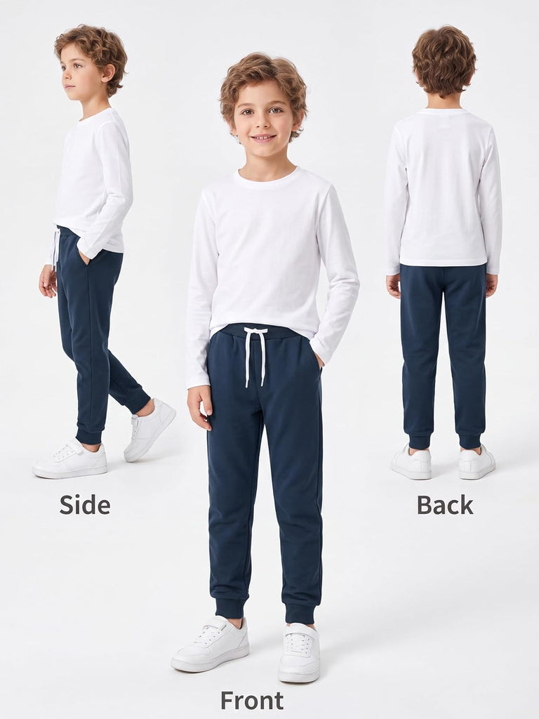 5 Pack Boys Sweatpants Toddler Athletic Joggers Kids Cotton Pants