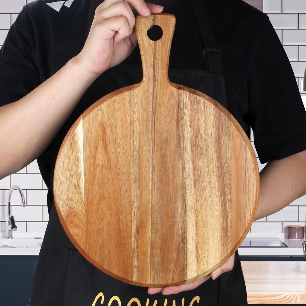 Acacia Wood Cutting Boards Round Chopping Charcuterie Boards