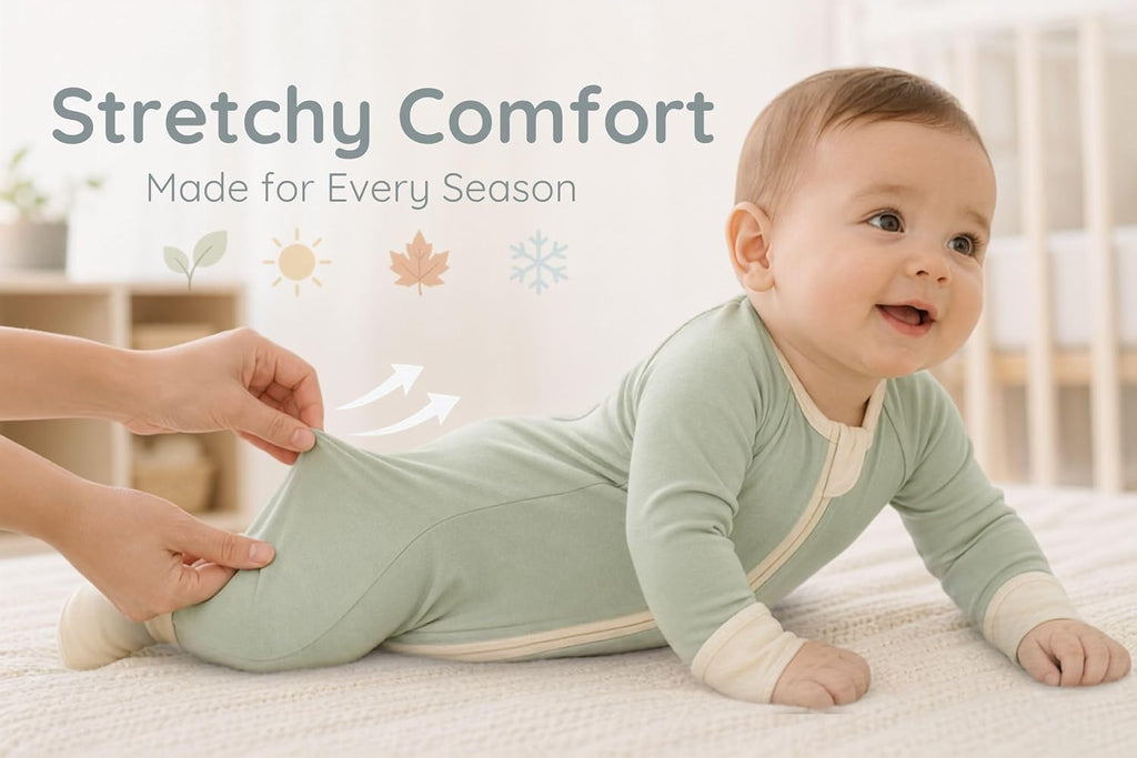 3 Packs Baby Footie Pajamas Viscose from Bamboo Sleepers