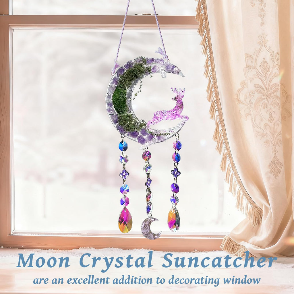 Crystal Suncatchers for Window Purple Deer Dreamy Crystal