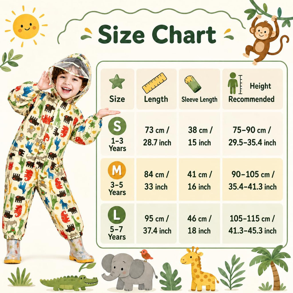 Toddler Rain Suit Waterproof Coverall One Piece Rain Suit Kids