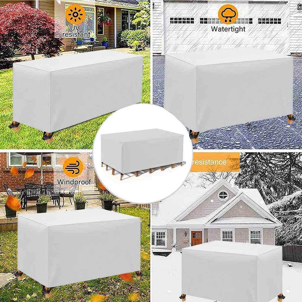 Patio Furniture Covers, Outdoor Table Covers Waterproof Rectangle, 600D Outdoor Furniture Covers, Wind Dust Proof