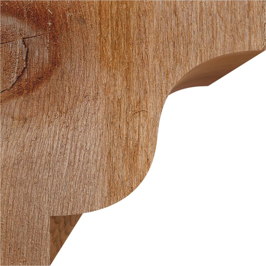 4"W x 6"D x 6"H Newport Rough Sawn Corbel, Western Red Cedar