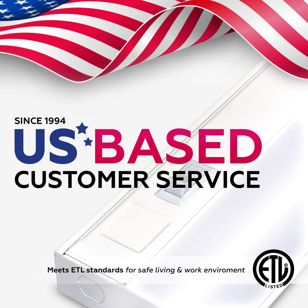 24" Hardwired Under Cabinet Lighting, 4000K Cool White, ETL 1250lm Dimmable